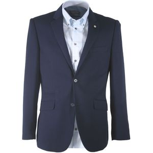 Carter & Davis - Casual Colbert - Heren - Blauw - Polyester