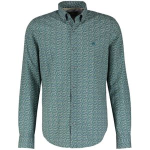 Lerros - Heren Overhemd - Allover Print - Katoen - Regular Fit - Kleurnummer 420