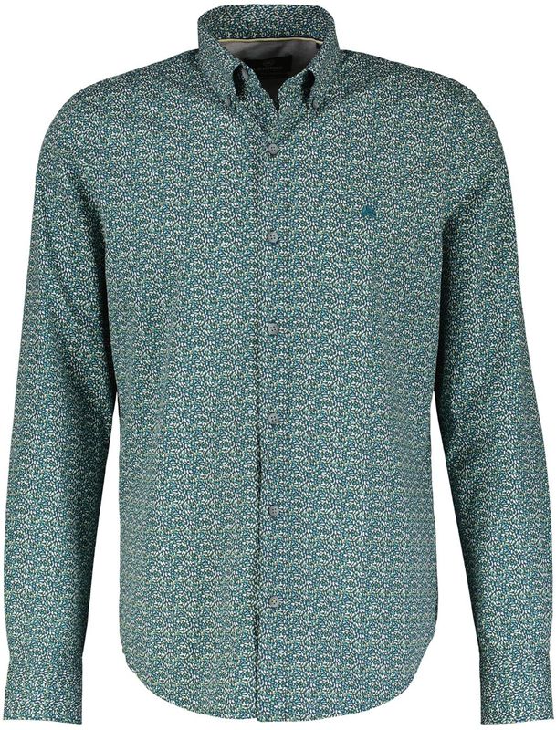 Lerros - Heren Overhemd - Allover Print - Katoen - Regular Fit - Kleurnummer 420