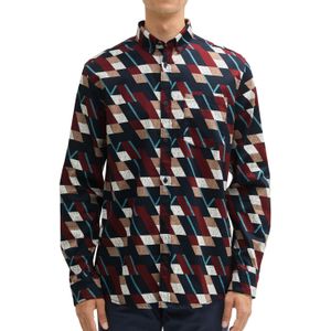 TOM TAILOR - 1042667 Overhemd - Navy - Katoen - All-Over Print