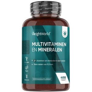 Multivitaminen en Mineralen - 400 tabletten - Voor Vrouwen en Mannen - met 27 vitamines en mineralen