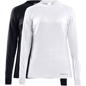 Craft - Core 2-pack Baselayer - Thermoshirts - Dames - Zwart/Wit -  S