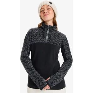 Roxy - Sayna Half Zip - Technische Middenlaag - Zwart - Roxy WarmFlight Technologie, Slimfit, Gerecycled Polyester