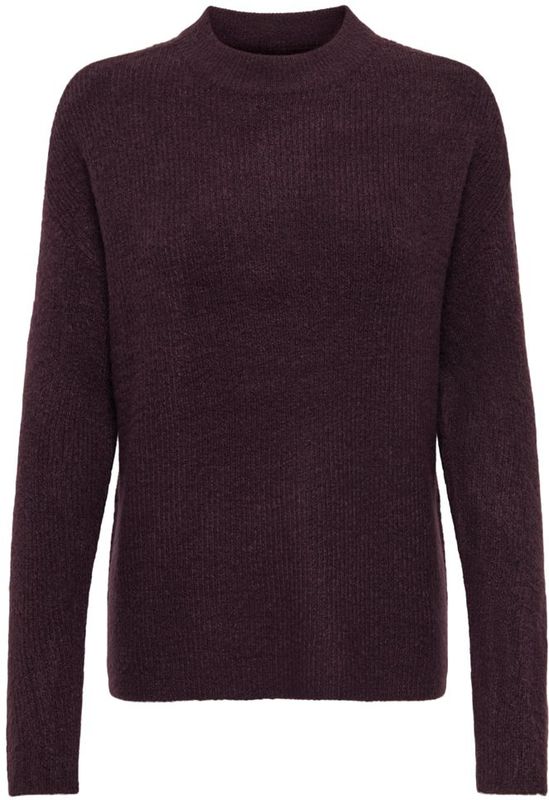 Only - ONLCAMILLA O-NECK L/S - Gebreide Trui - Winetasting - Regular Fit