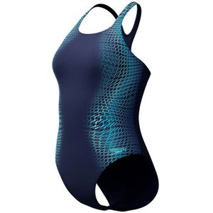 SPEEDO - Medalist - Badpak - Blauw - 100% Polyester - Sportuitsnijding