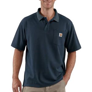 Carhartt - Men Midweight S/S Pocket - Poloshirt - Navy - Polyester-Katoenmix