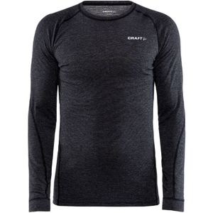 Ondershirt Craft Men Core Wool Merino LS Tee Black Melange