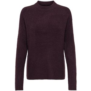 Only - ONLCAMILLA O-NECK L/S - Gebreide Trui - Winetasting - Regular Fit