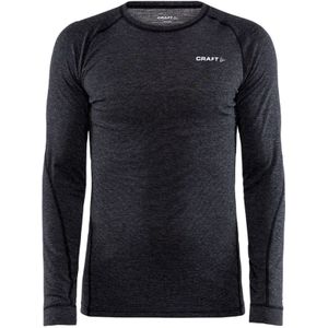 Ondershirt Craft Men Core Wool Merino LS Tee Black Melange