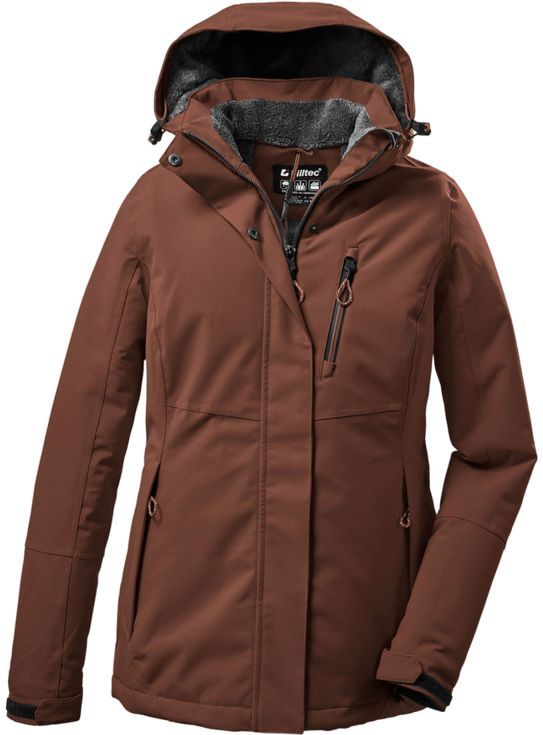 killtec - 37411-000 KOW 140 WMN JCKT - Winterjas - Cappuccino - Dames - Afneembare Capuchon