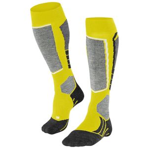 FALKE SK2 Skisokken anti blaren, medium padding merinowol wintersportsokken heren geel - Maat 46-48