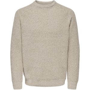 ONLY&SONS - ONSJOIN RLX LS RAGLAN KNIT - Gebreide Trui - Grijs
