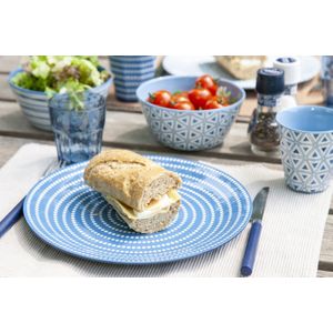 Bo-Camp - Servies - Mix & Match- 16-Delig - Blauw