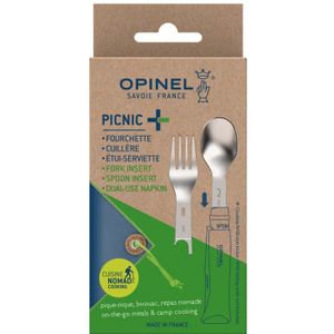 Opinel - PICNIC PLUS - 3-delige Set - Geschikt voor Opinel Mes nr. 08 - Totale Lengte 10,5 cm