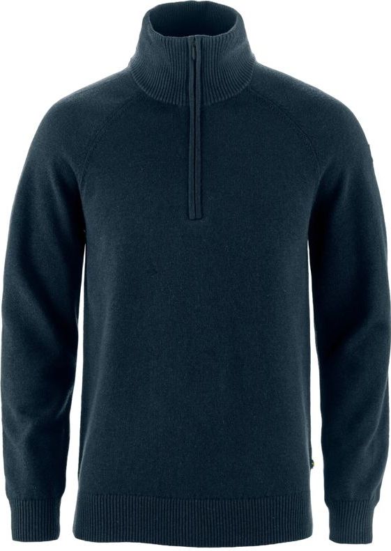 Fjällräven - Övik Lite Half Zip - Wollen Trui - Blauw