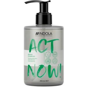 Indola Act Now! Repair Shampoo 300ml - Normale shampoo vrouwen - Voor Alle haartypes