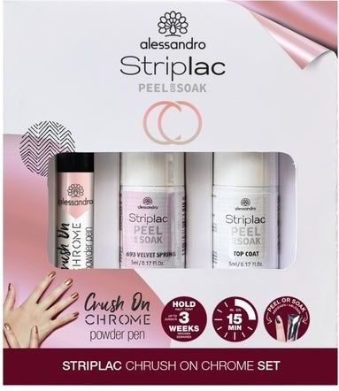 Alessandro - Striplac Peel or Soak - Nagellakset - Rosé Crush on Chrome - 1 st
