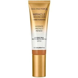 Max Factor Miracle Second Skin Hybrid Foundation 10 Golden Tan 30 ml