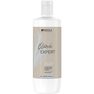 Indola Blonde Expert Insta Cool Shampoo 1000ml - Normale shampoo vrouwen - Voor Alle haartypes