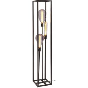 SALE - Vloerlamp Tiamo Zwart Staal 160x25 Cm | Nu Op Voorraad