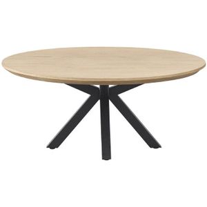 SALE - Salontafel Belvio Rond 90 Light Oak Fineer | Nu Op Voorraad
