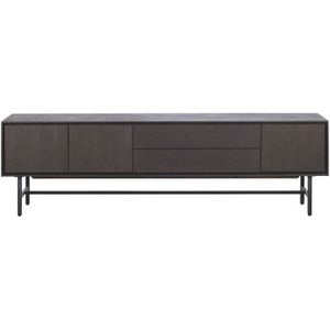 SALE - TV-meubel Belvio (205 Cm) Dark Oak Fineer | Nu Op Voorraad