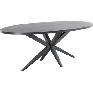 Eettafel Mascaro 220x120 Cm Ovaal Zwart | Nu Op Voorraad