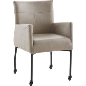 Eetkamerstoel Barola Microvezel Beige | Nu Op Voorraad