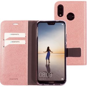 Mobiparts Saffiano Wallet Case Huawei P20 Lite Pink