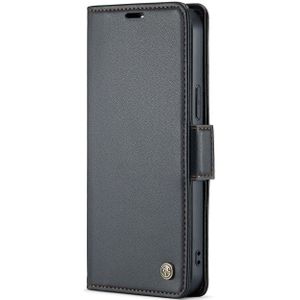 CaseMe  iPhone 14 Pro Max Leren Hoes - RFID Bescherming Zwart