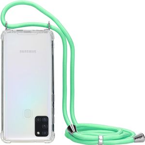 Mobiparts Lanyard Case Samsung Galaxy A21s (2020) Green Cord