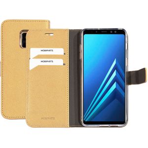 Mobiparts Saffiano Wallet Case Samsung Galaxy A8 (2018) Gold
