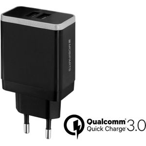 Mobiparts Quick Charge Wall Charger Dual USB 4.6A Black