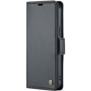 CaseMe  iPhone 12/12 Pro Leren Hoes - RFID Bescherming Zwart
