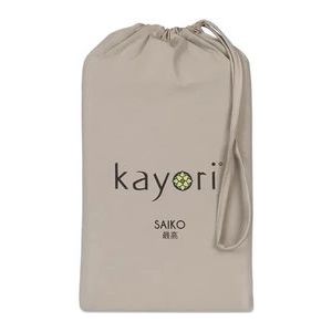 Hoeslaken Kayori Saiko Taupe (Jersey)-180 x 220 cm