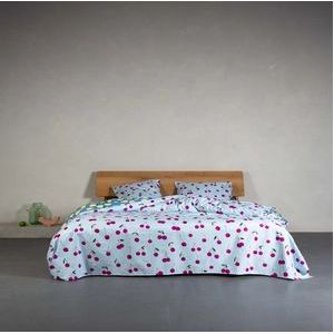 Dekbedovertrek Essenza Zesty cherry Ijsblauw Percal-140 x 200 / 220 cm | 1-Persoons