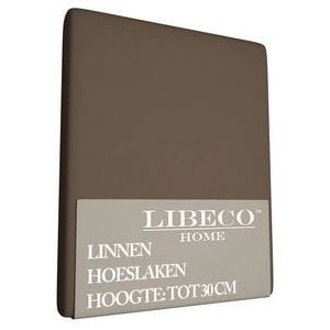 Hoeslaken Libeco Nottinghill Brown Linnen-200 x 200 cm