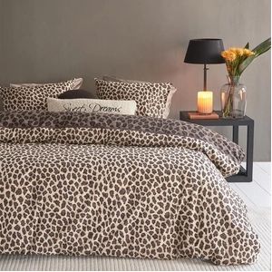 Riviera Maison Cheetah dekbedovertrek - Eenpersoons - 140x200/220 - Bruin