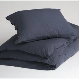 Yumeko overtrekset jersey indigo blauw 200x220 + 2/60x70 - Bio, eco & fairtrade