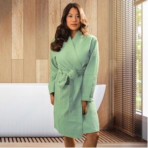 Badjas Kayori Geisha Wafel Mintgroen-XL