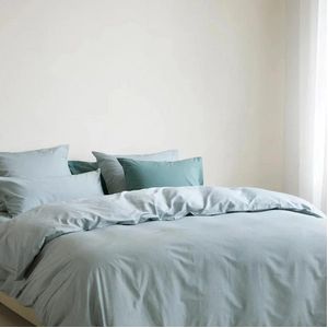 Yumeko overtrekset katoen TENCEL™ groen chambray 140x220 + 1/60x70 - Biologisch & ecologisch