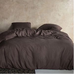 Dekbedovertrek Essenza Felipa Darkest brown Bamboe-200 x 200 / 220 cm | 2-Persoons