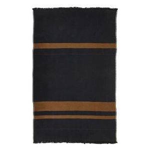 Plaid Libeco Oscar Black Stripe-135 x 220 cm