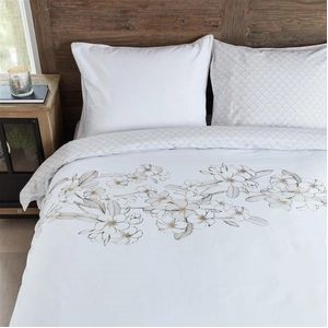 Dekbedovertrek Riviera Maison Plumeria Naturel Katoen-140 x 200 / 220 cm | 1-Persoons
