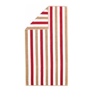 Douchelaken Cawö Coast Stripes Red/Nature
