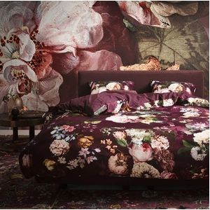 ESSENZA Fleur Dekbedovertrek Bordeauxrood - Lits-Jumeaux XL – 260x200/220 cm