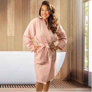 Badjas Kayori Geisha Wafel Roze-XL