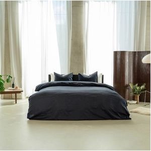 Dekbedovertrek Kayori Senju Navy Satijn-200 x 200 / 220 cm | 2-Persoons