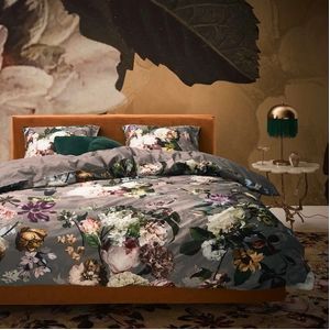 ESSENZA Fleur Dekbedovertrek Taupe - Eenpersoons – 140x200/220 cm