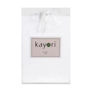 Split Topper Hoeslaken Kayori Kyoto Wit (Jersey)-Lits-Jumeaux XL (200 x 200/210/220 cm)